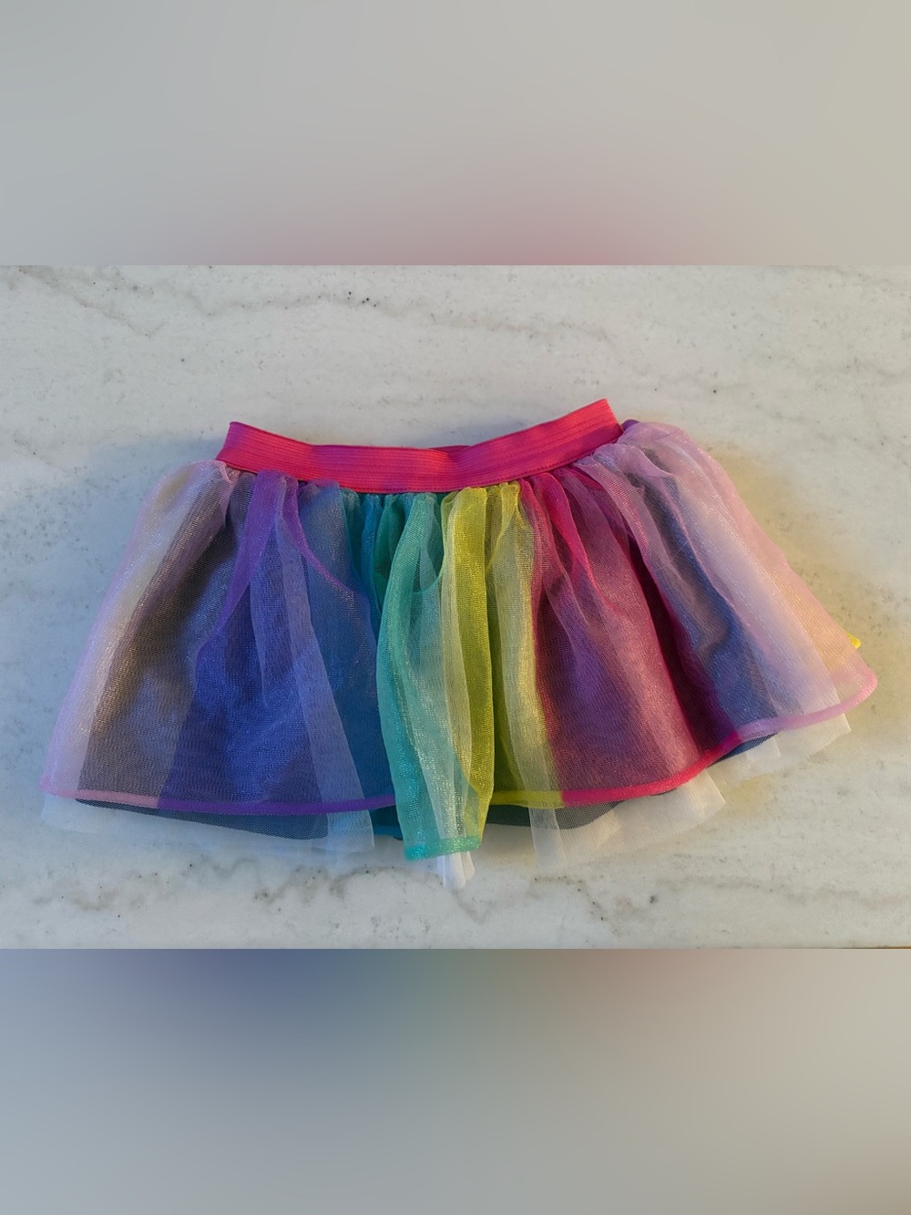 Disney Rainbow Tulle Skirt Pink Green Blue Yellow Purple